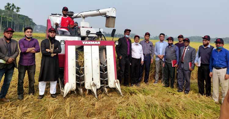 ইয়ানমার কম্বাইন হারভেস্টারের মাঠ প্রদর্শনী