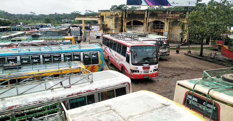 পিরোজপুরে অনির্দিষ্টকালের বাস ধর্মঘট