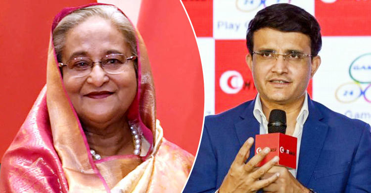 ইডেন টেস্টে শেখ হাসিনাকে আমন্ত্রণ সৌরভ গাঙ্গুলির