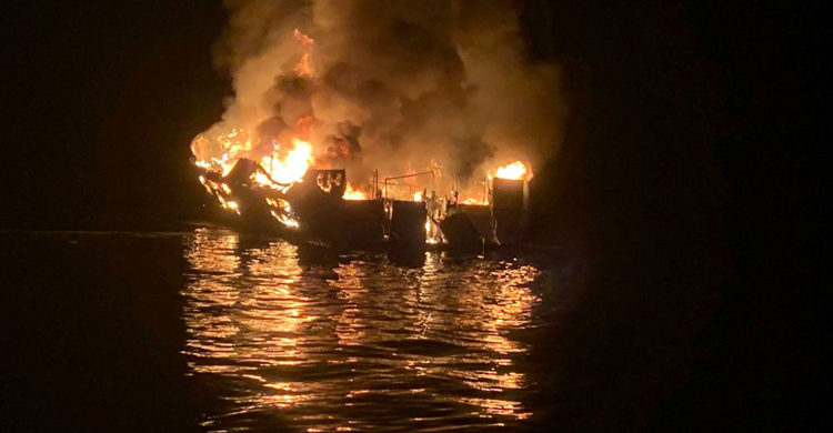 25 bodies found after California boat fire
