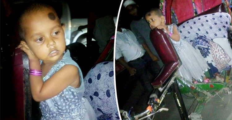 রিকশায় ওড়না পেঁচিয়ে মায়ের মৃত্যু, পাশেই কাঁদছিল শিশু লামিয়া