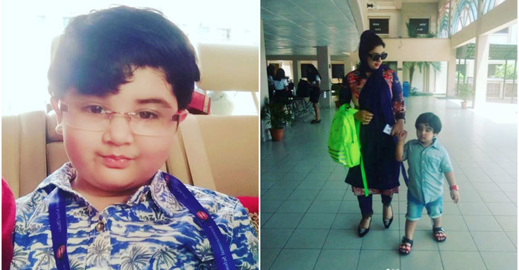 মন দিয়ে পড়ছে শাকিব-অপুর ছেলে জয়