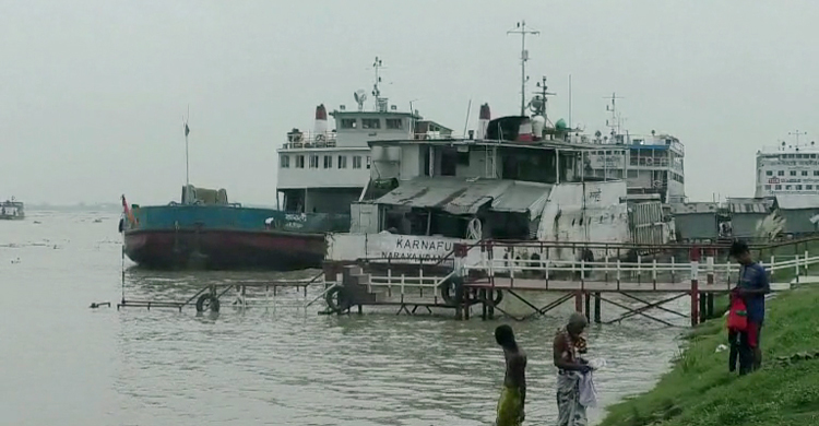 শিমুলিয়া-কাঠালবাড়ি নৌরুটে আবারও ফেরি চলাচল বন্ধ