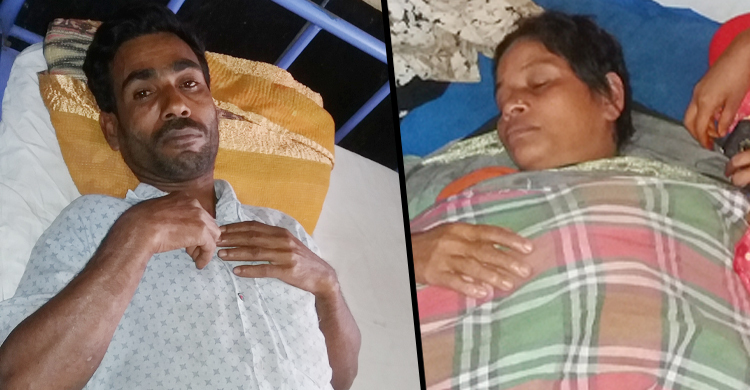 গভীর রাতে স্বামী-স্ত্রীকে গাছে বেঁধে চুল কেটে সিগারেটের ছ্যাঁকা