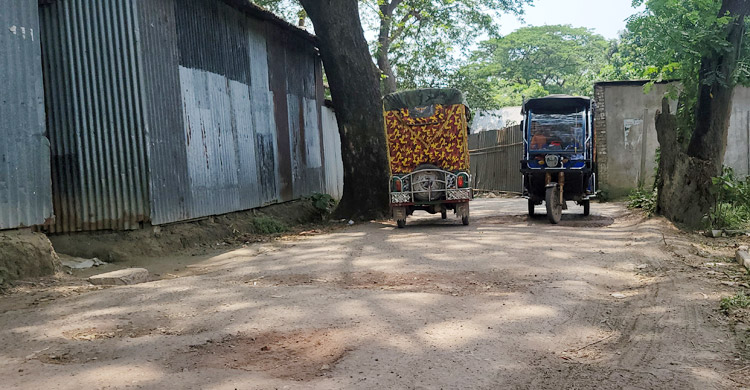 খানাখন্দে ভরা বারদী-শান্তির বাজার সড়ক, ভোগান্তি