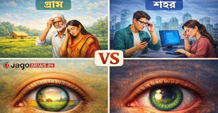 গ্রাম ও শহরের মানুষের চোখের সমস্যার মধ্যে পার্থক্য কী?