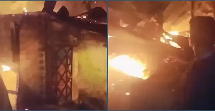 চাঁদাবাজিতে বাধা, ছাত্রদল নেতার বাড়িতে নিজ দলের নেতাকর্মীদের আগুন