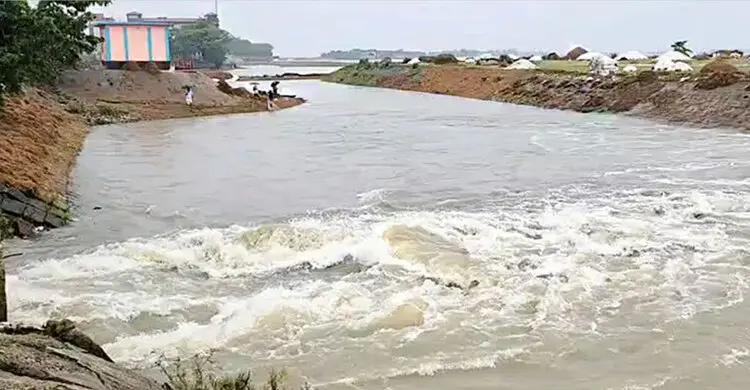 সুনামগঞ্জে এবার বাঁধ ভেঙে তলিয়ে গেলো হাওরের ধান