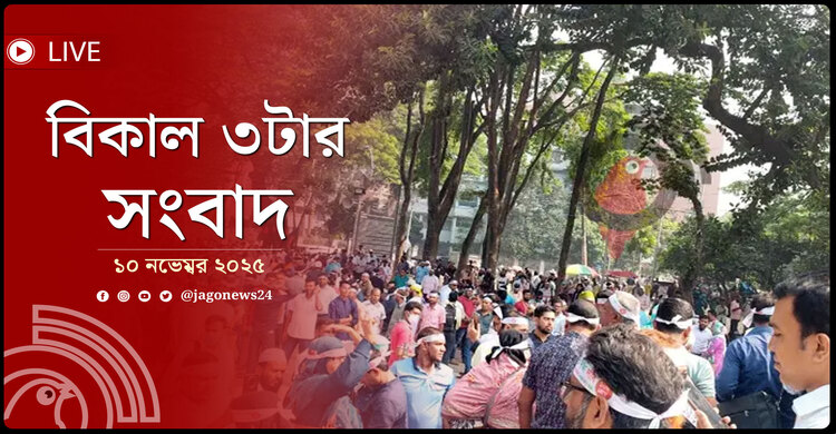 বিকাল ৩টার নিউজ আপডেট | সোমবার, ১০ নভেম্বর ২০২৫