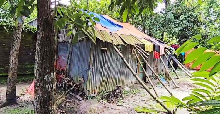 ঘর ভেঙে চাপা পড়ার শঙ্কায় ঘুম আসে না বৃদ্ধা সাফিয়ার