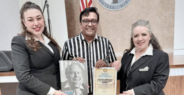 যুক্তরাষ্ট্রে সম্মাননা পেলেন অভিনেতা মিলন