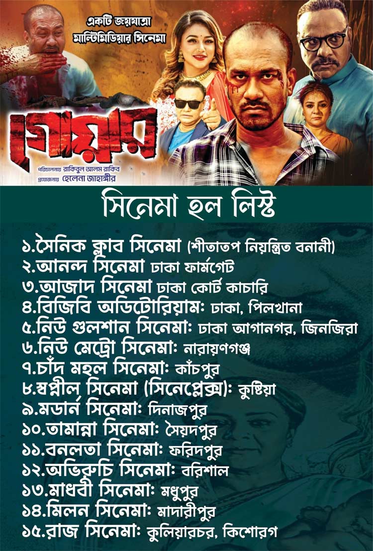 দেশের ১৫ প্রেক্ষাগৃহে রাসেল মিয়ার ‘গোয়ার’