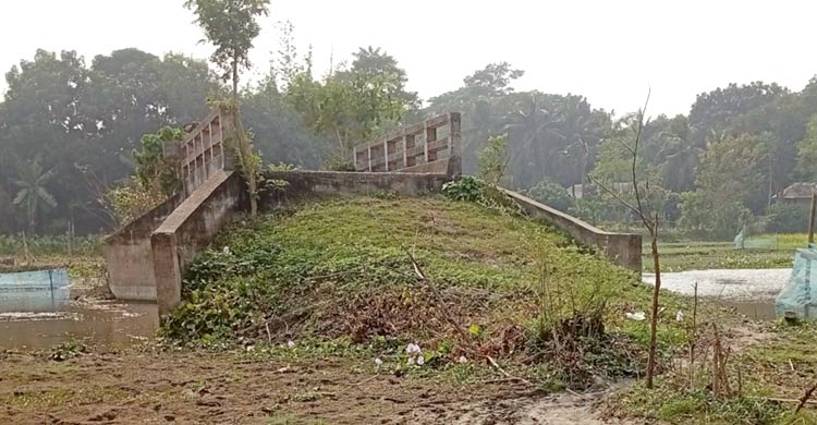 বিলের মাঝে ২০ লাখ টাকার &lsquo;ভুতুড়ে&rsquo; সেতু, ১০ বছরেও জোটেনি সংযোগ সড়ক