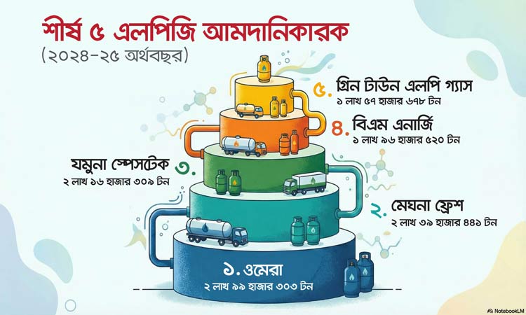 ১০ বেসরকারি কোম্পানির নিয়ন্ত্রণে এলপিজির বাজার