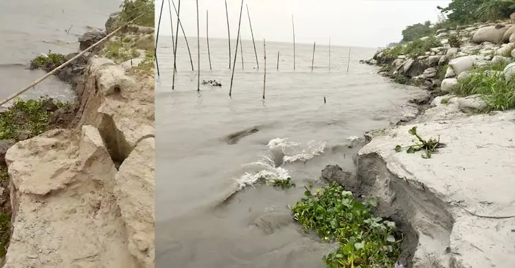 চৈত্রের শেষে পদ্মায় ঢেউ, ভাঙন আতঙ্কে স্থানীয়রা