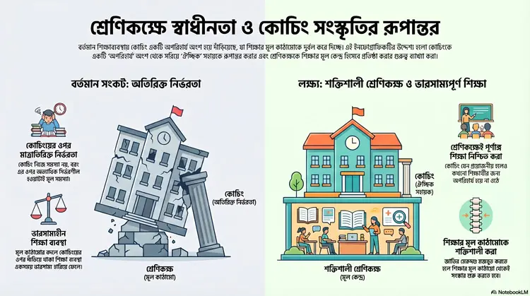 শ্রেণিকক্ষ বনাম কোচিং : একটি ভারসাম্যপূর্ণ শিক্ষাব্যবস্থার সন্ধানে