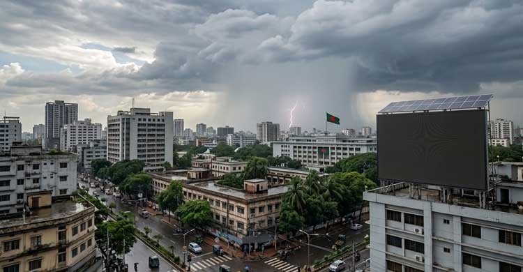 আজকের আবহাওয়া: ঢাকার আকাশে মেঘ, হতে পারে বজ্রসহ বৃষ্টি