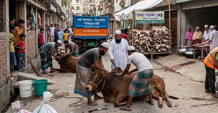 সড়কে কোরবানি, গ্যারেজে মাংস কাটা: বর্জ্য সরাতে নামছে ৪০ হাজার কর্মী