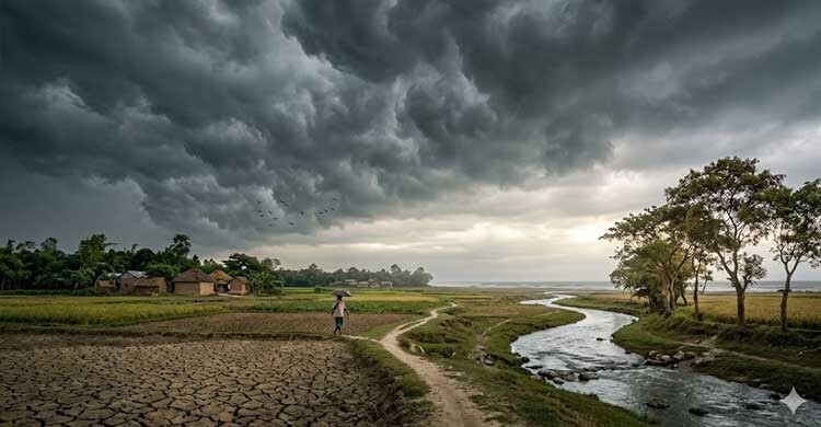 আকাশ মেঘে ঢাকা