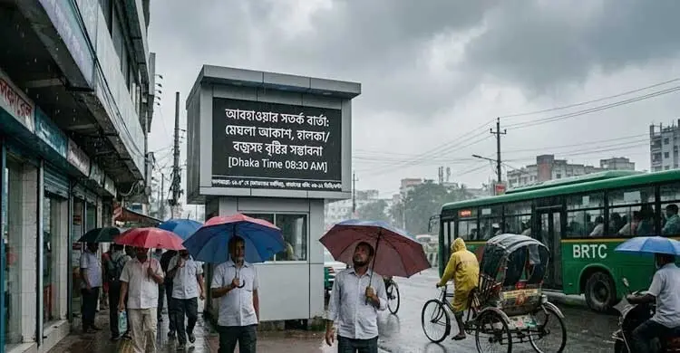 ঢাকায় দুপুরের মধ্যে হালকা বৃষ্টি হতে পারে