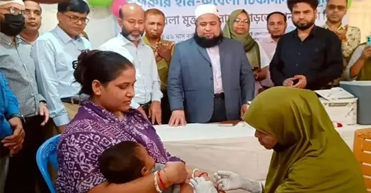 জেলায় জেলায় চলছে হাম-রুবেলার টিকাদান কর্মসূচি