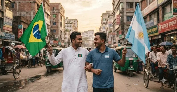 ভিন্ন দলের সমর্থক হলেও দিন শেষে টিকে থাকে বন্ধুত্ব