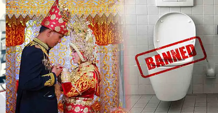 বিয়ের পর ৩ দিন টয়লেটে যেতে পারেন না নব দম্পতি