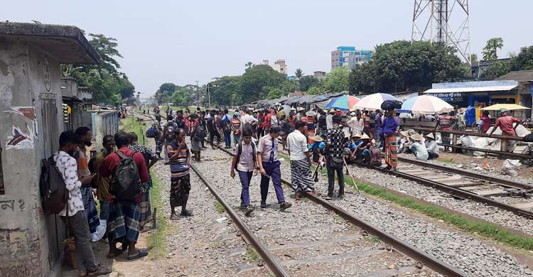 ভোর হতেই জেগে ওঠে ধান কাটা শ্রমিকের হাট