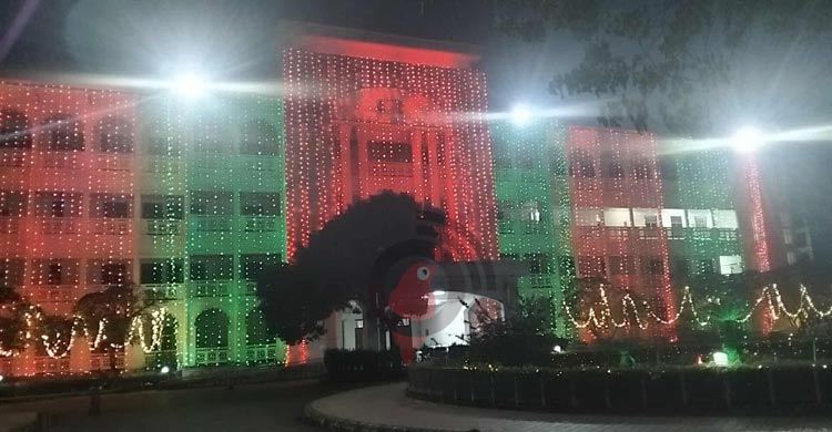 বিজয়ের বর্ণিল সাজে সেজেছে ঢাকা