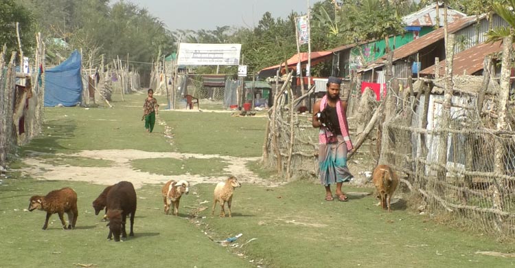 নেই বেঁড়িবাঁধ, পানির সঙ্গে যুদ্ধ করে বেঁচে আছেন ১২ হাজার মানুষ