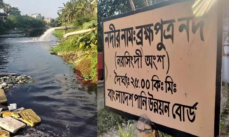 শিল্পায়নই যেন অভিশাপ হয়ে নেমে এসেছে নদীর বুকে