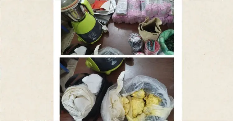 পুলিশের অভিযানে উদ্ধার করা ককটেল তৈরির সরঞ্জাম ও মুখোশ
