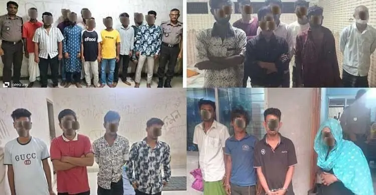 তেজগাঁওয়ে পুলিশের অভিযানে গ্রেফতার ৪৮