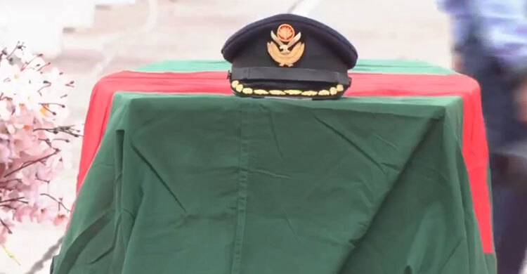 কুর্মিটোলায় নিহত পাইলট তৌকিরের ফিউনারেল প্যারেড