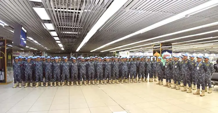 জাতিসংঘ শান্তিরক্ষা মিশনে অংশ নিতে ঢাকা ছাড়লেন নৌবাহিনীর ৯৯ সদস্য