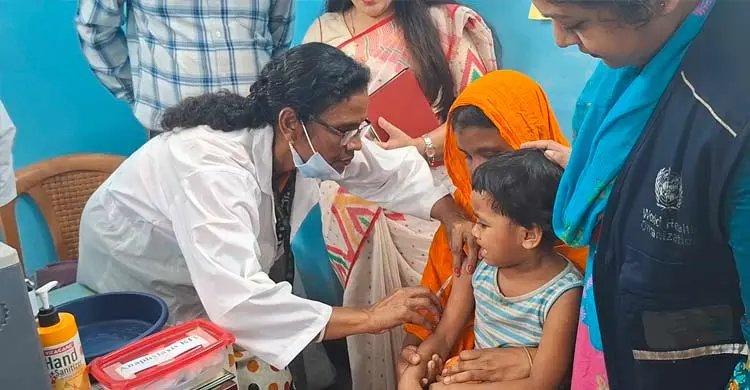 জেলায় জেলায় চলছে হাম-রুবেলার টিকাদান কর্মসূচি