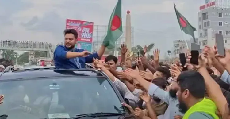 ঢাকা-চট্টগ্রাম লংমার্চ কর্মসূচিতে অংশ নেন জাতীয় নাগরিক পার্টির (এনসিপি) আহ্বায়ক মো. নাহিদ ইসলাম/ছবি: জাগো নিউজ