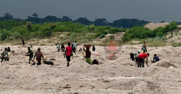 লুটপাটে বিলীনের পথে ভোলাগঞ্জের সাদা পাথর