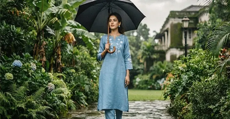 মেঘ-বৃষ্টি-রোদের খেলায় তরুণীদের সৌন্দর্য বাড়ায় যে সাজ