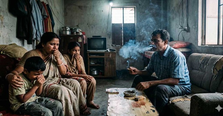 একজন ধূমপায়ী, ঝুঁকিতে পুরো পরিবার