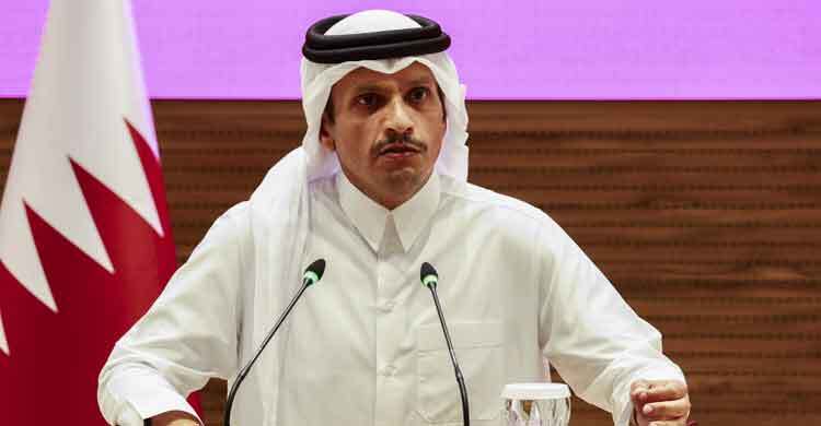 গাজায় যুদ্ধবিরতি ভঙ্গের জন্য ফিলিস্তিনকেই দায়ী করলেন কাতারের প্রধানমন্ত্রী