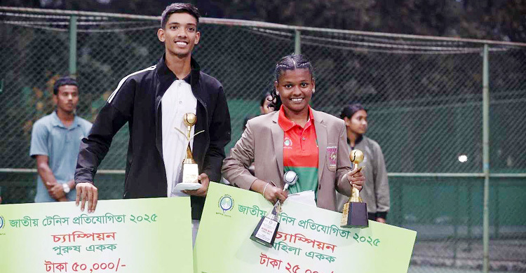 জাতীয় টেনিসে নতুন চ্যাম্পিয়ন জারিফ-সুমাইয়া