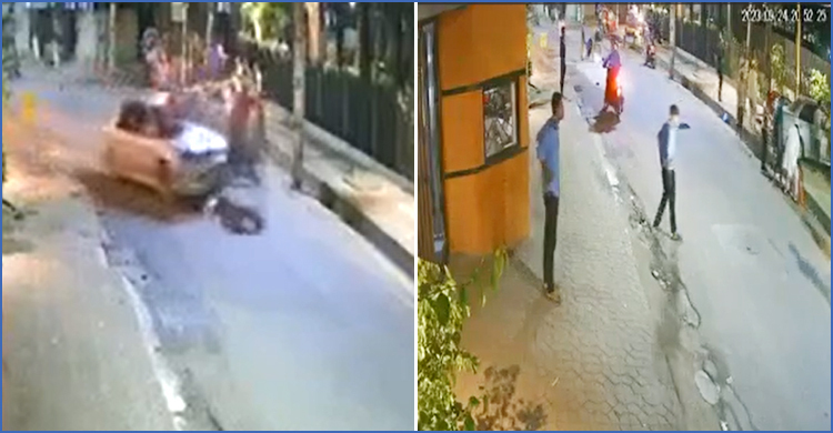 প্রাইভেটকারের স্টিয়ারিংয়ে কিশোর, গাড়িচাপায় আহত ৪