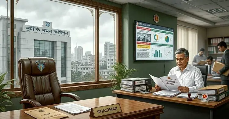 চেয়ারম্যানের চেয়ার ফাঁকা, সচিবের ক্ষমতা বাড়িয়ে দুদক আইনে আসছে সংশোধন