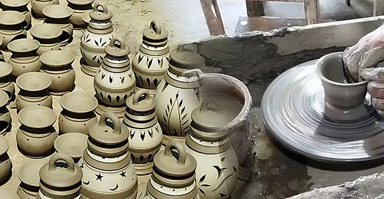 সংকটের মধ্যেও ঐতিহ্যের টানে কর্মব্যস্ত মৃৎশিল্পীরা