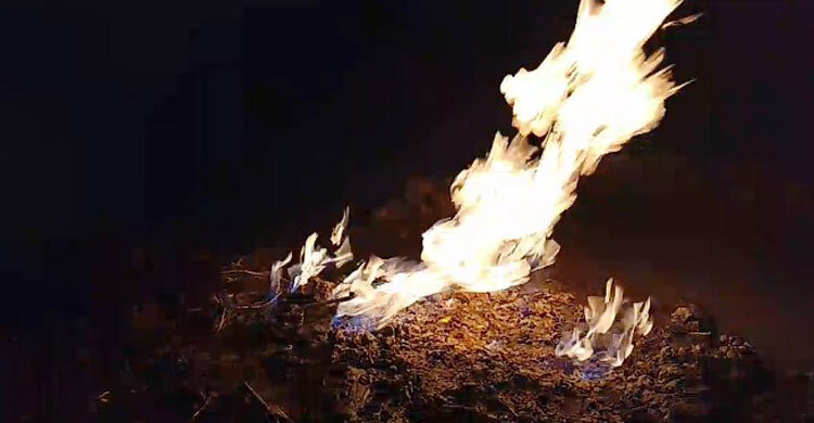 সাতক্ষীরায় ধানক্ষেতে উঠছে গ্যাস