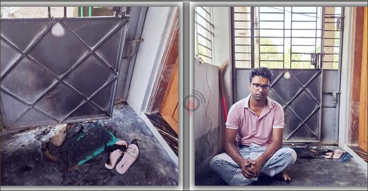 এনসিপি নেতার বাড়ির ফটকে আগুন, পুড়লো স্যান্ডেল-পাপোশ
