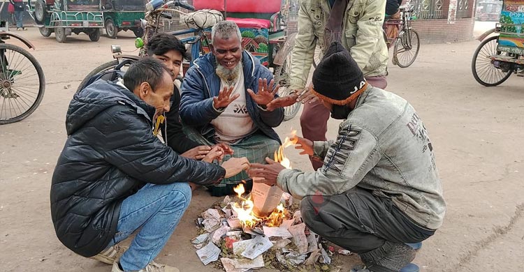 কনকনে শীত ও ঘন কুয়াশায় বিপর্যস্ত গাইবান্ধা