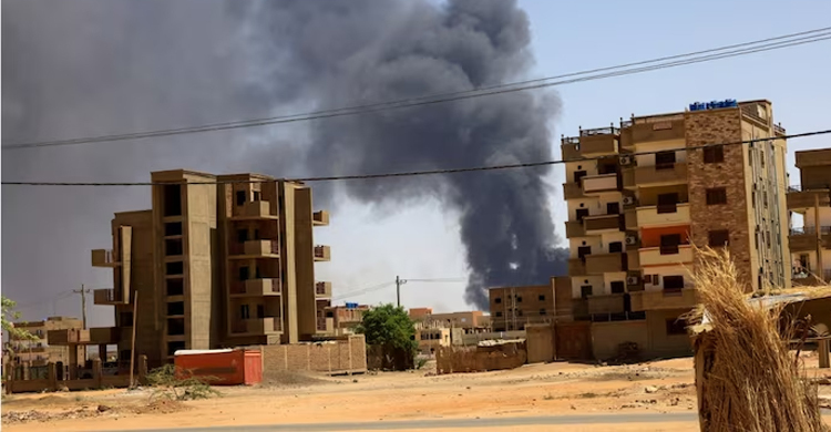 Air strikes hit Khartoum’s outskirts as Sudan’s war enters 6th week
