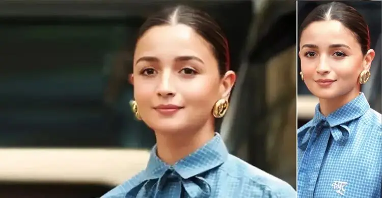 বুকে ‘কাপুর’ লিখে নজর কাড়লেন আলিয়া